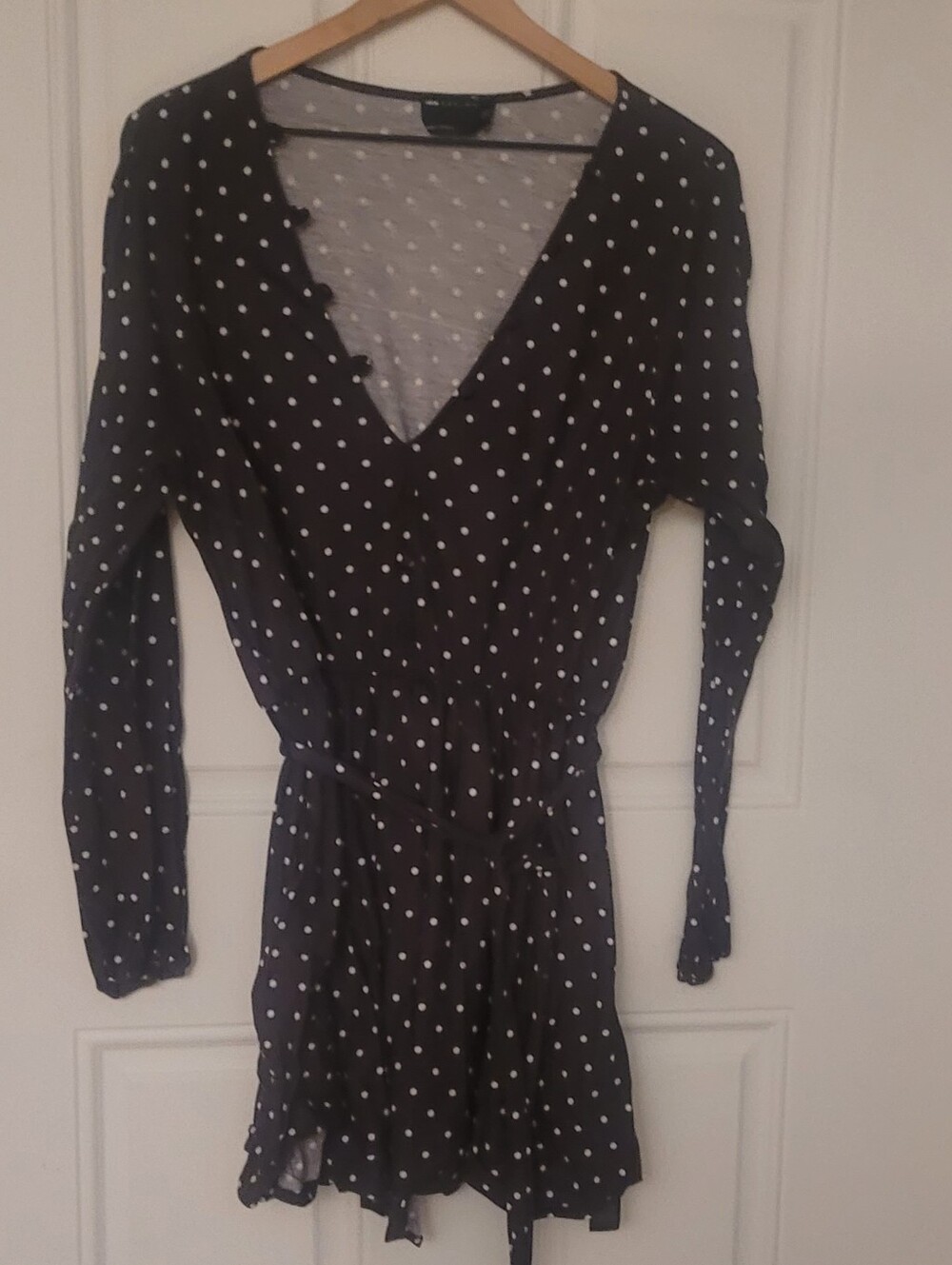 ASOS Design Polka Dot Belted Dress Size 14